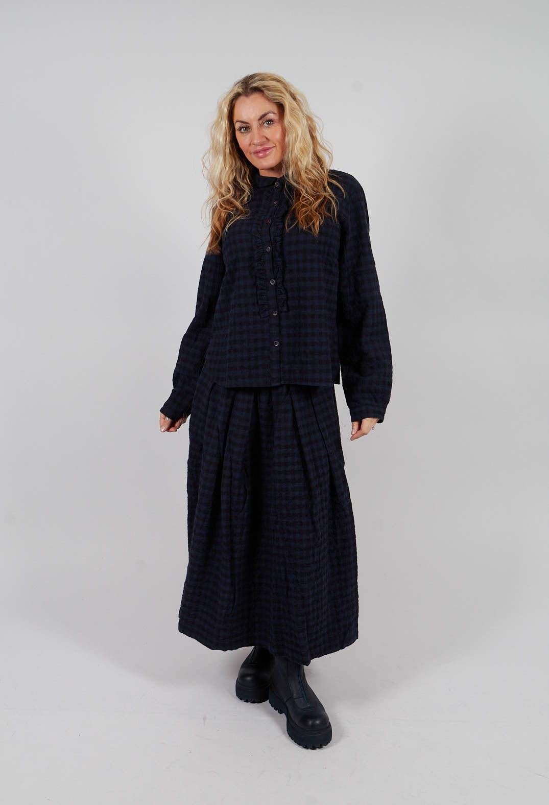 Suzette Shirt in Navy and Black