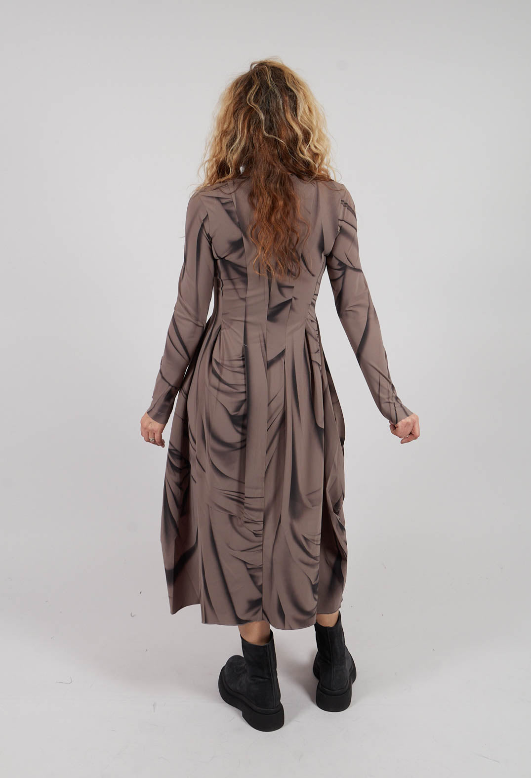 At-Length Dress in Brown