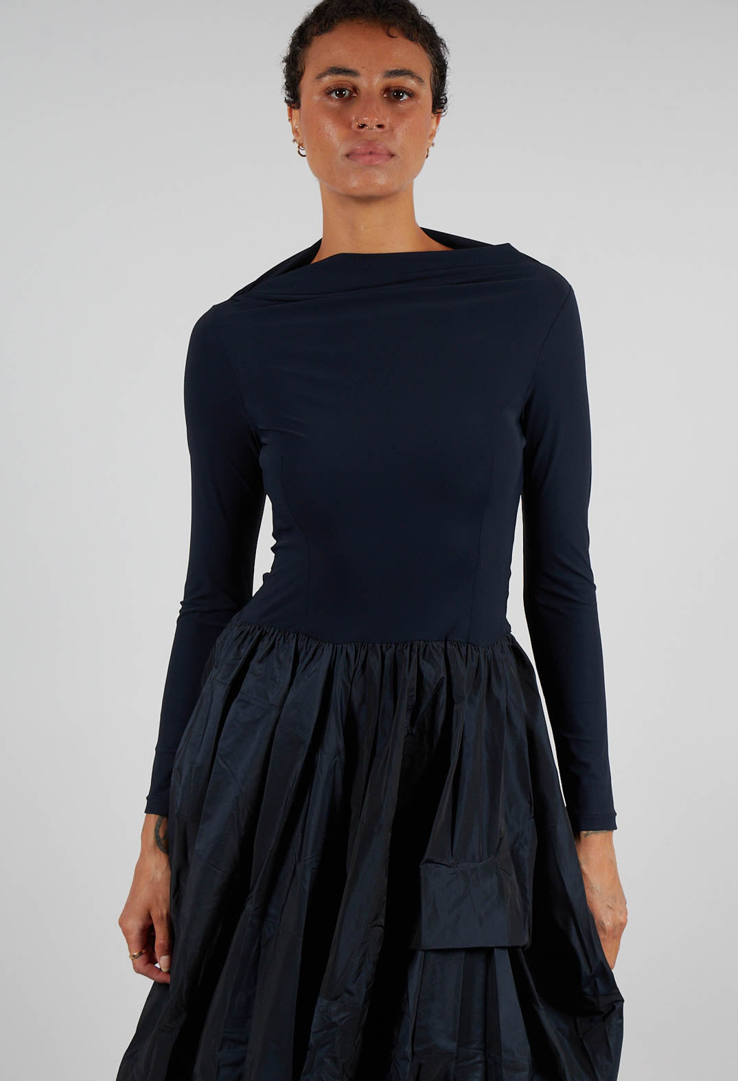 Grid Dress in Blue