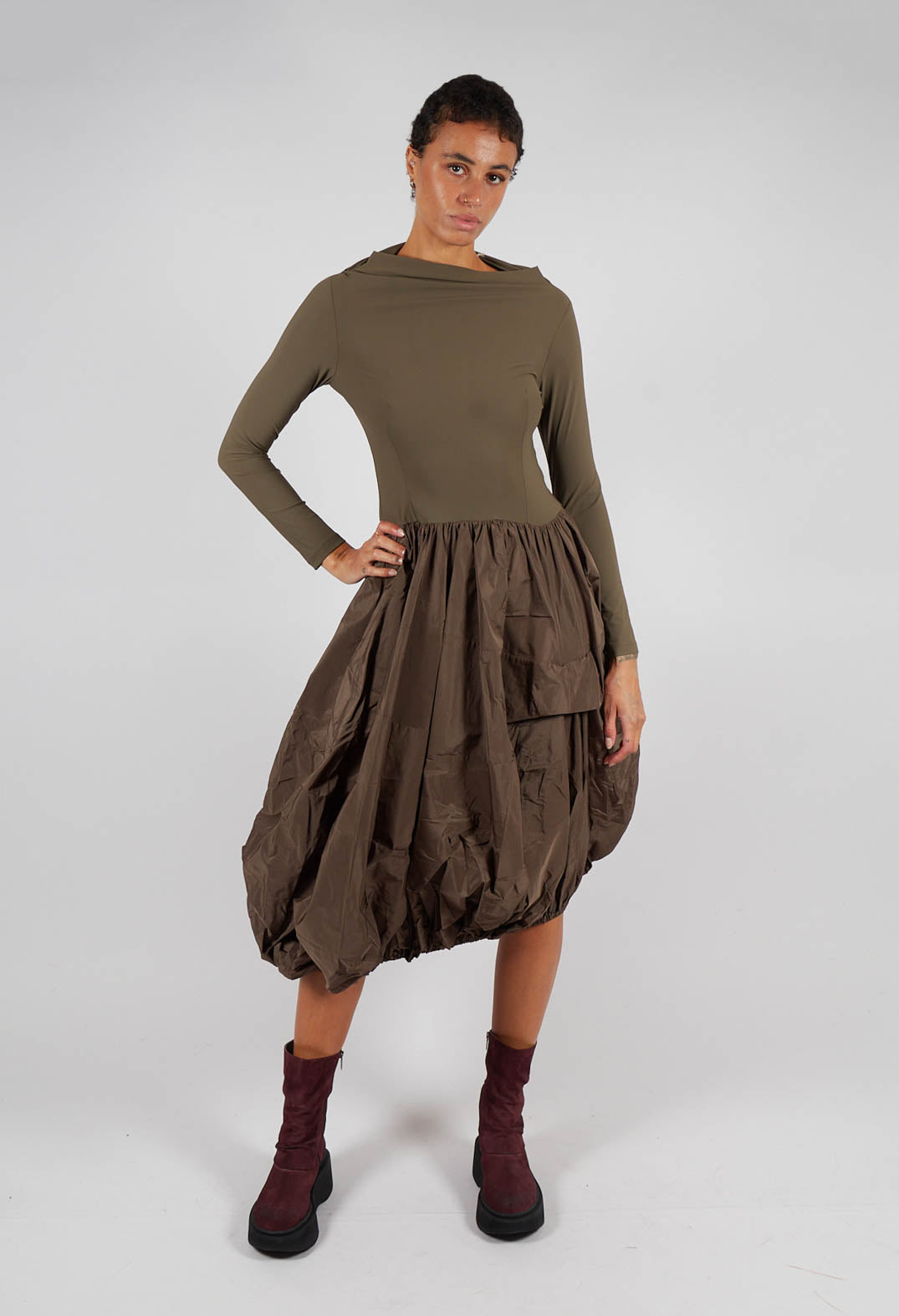 Grid Dress in Green