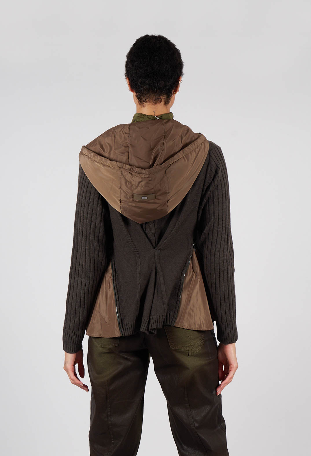 Freize Knitted Cardigan in Green