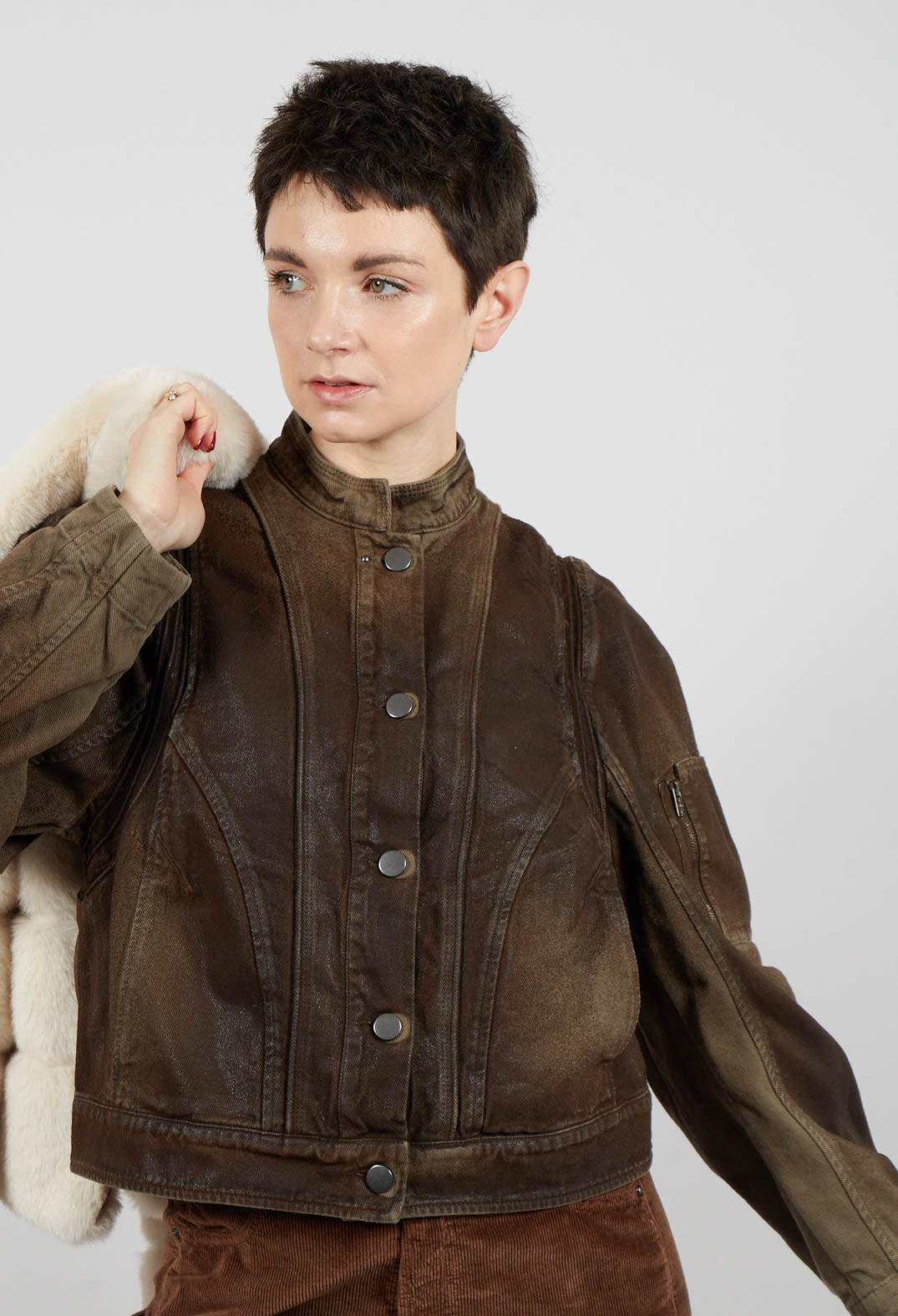 Tendril Jacket in Brown