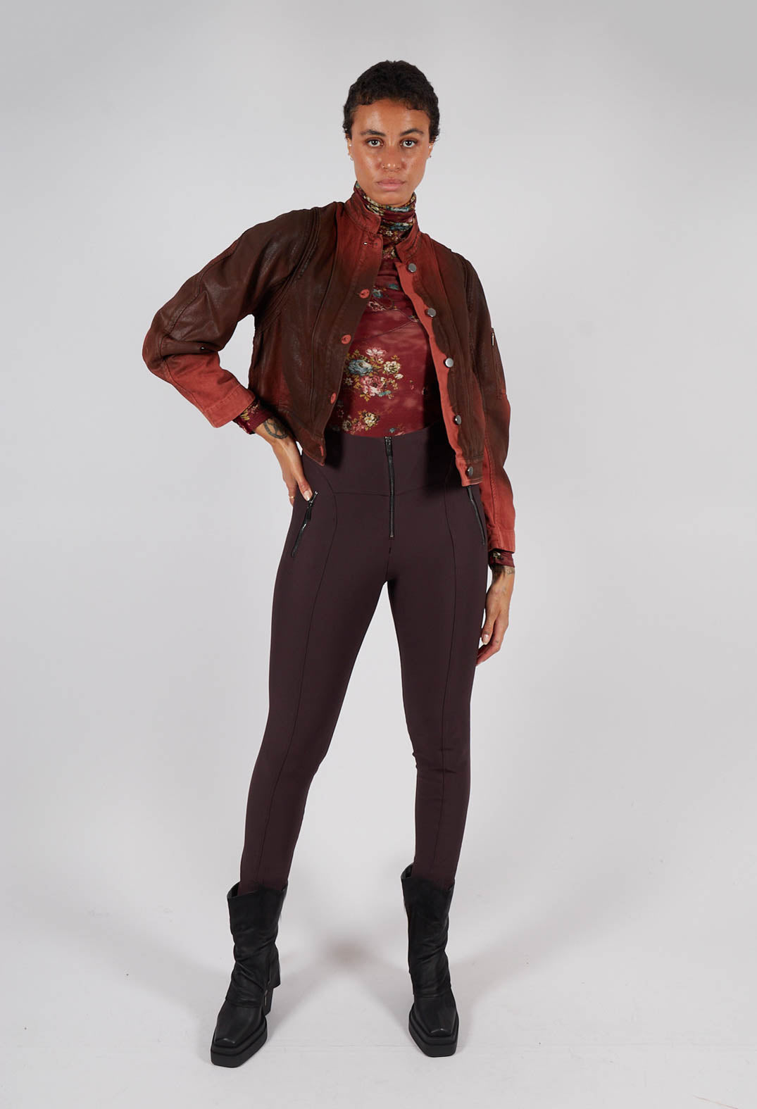 Minimalist Trousers in Burgundy