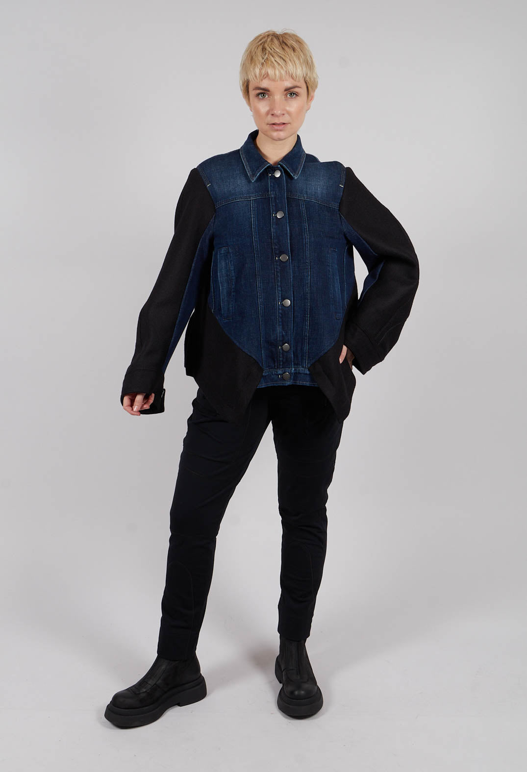 Urchin Short Jacket in Denim Blue