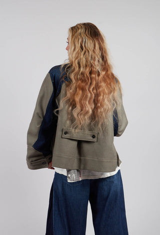 Urchin Short Jacket in Denim & Green