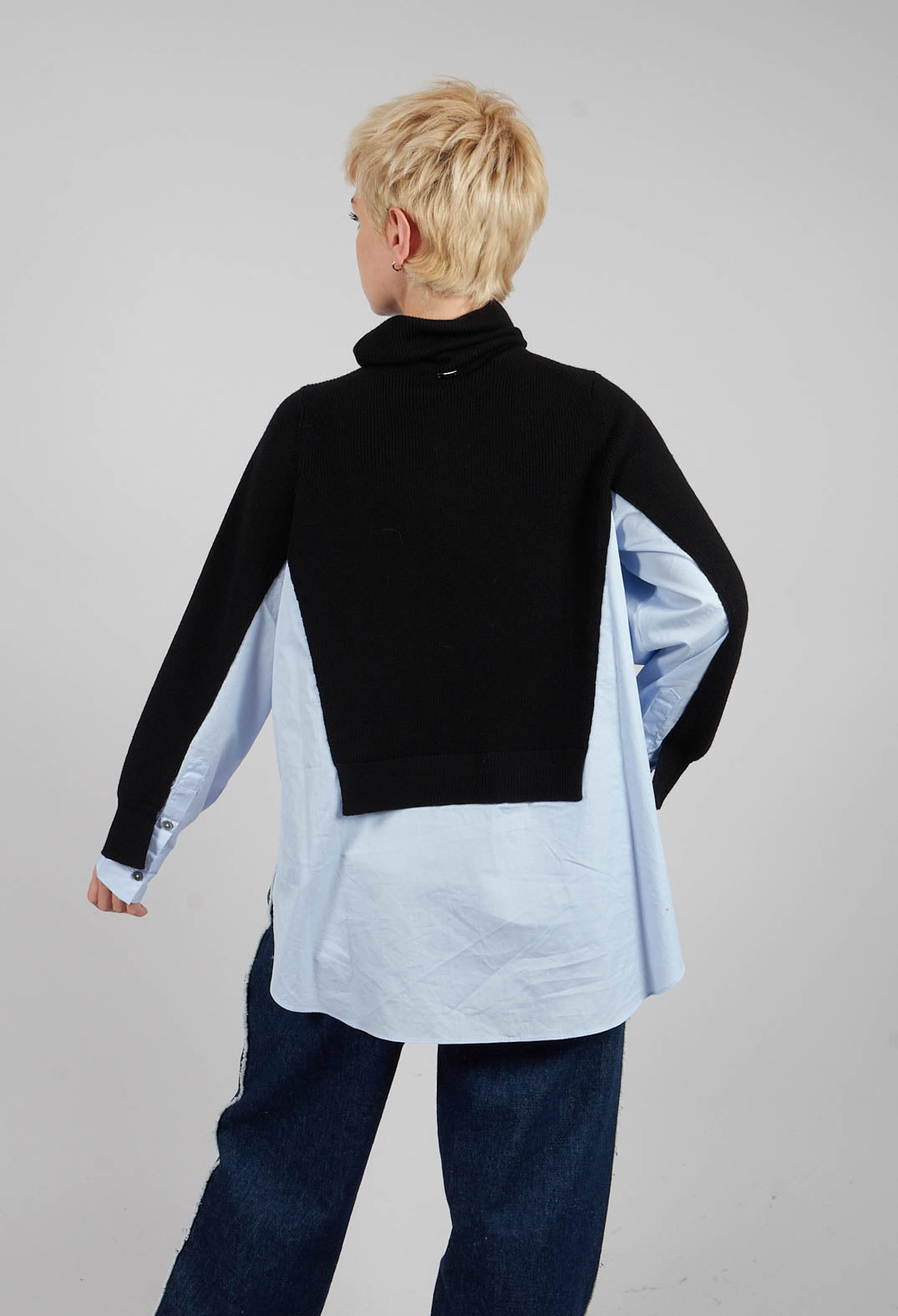 Heart-Bit Jumper in Blue