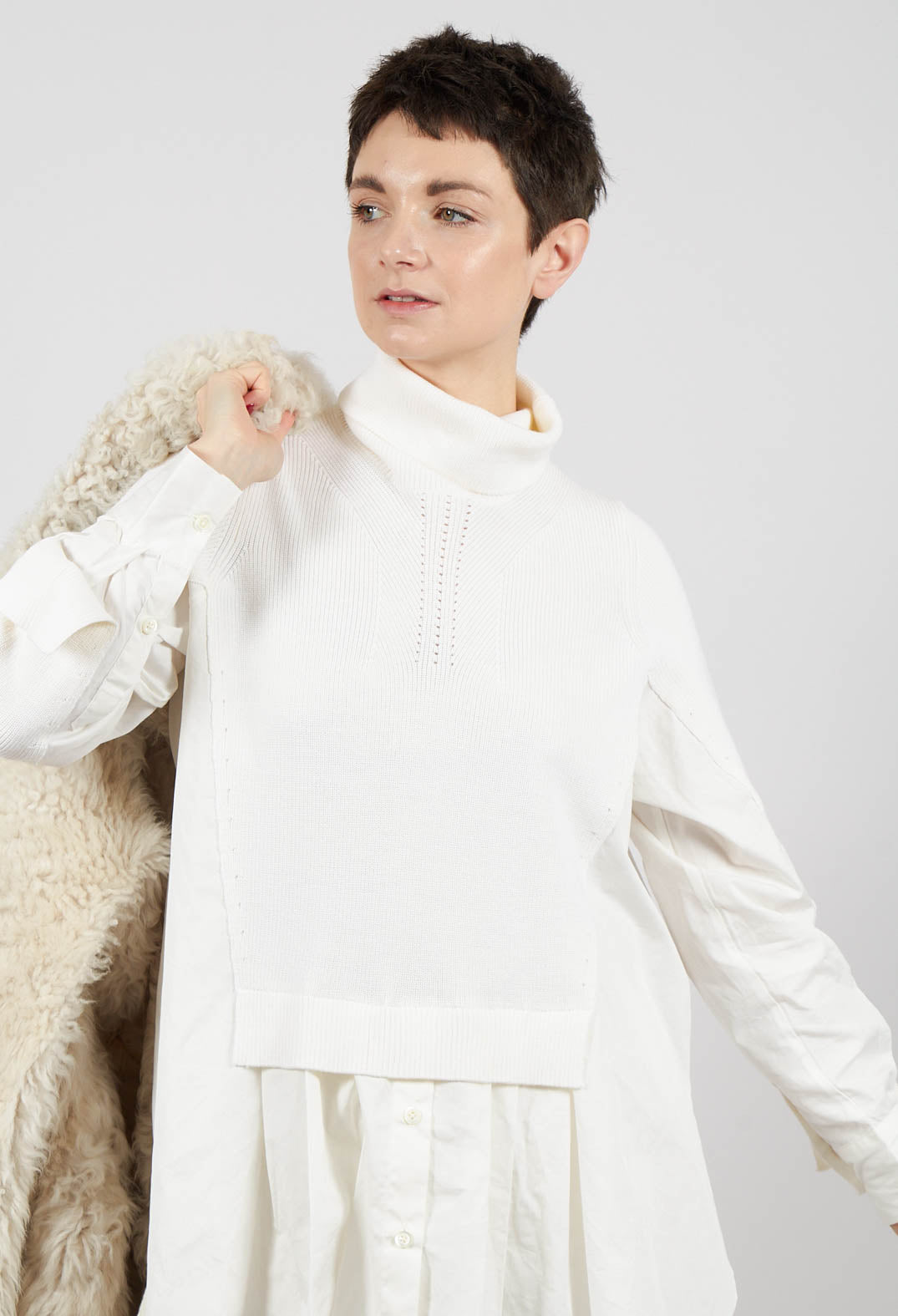 Heart-Bit Jumper in Cream