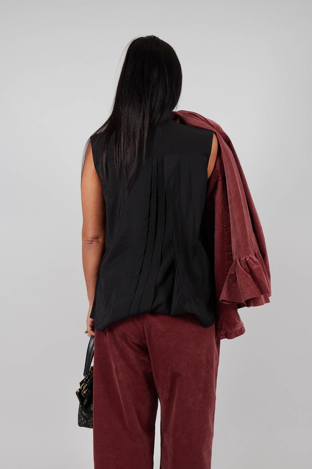 Doodle Sleeveless Blouse in Black