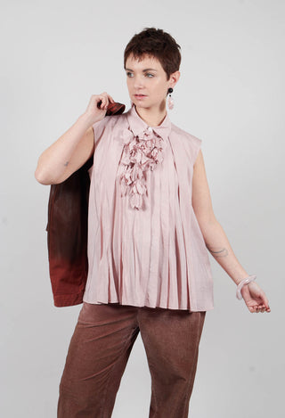 Doodle Sleeveless Blouse in  Pink