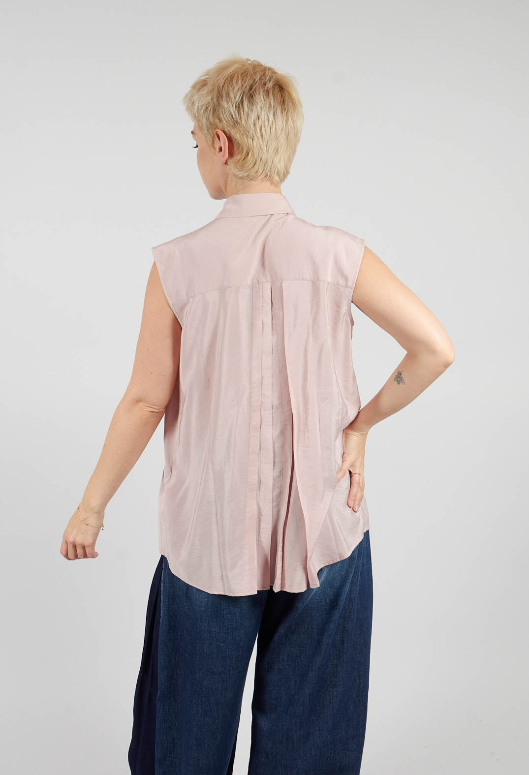 Doodle Sleeveless Blouse in  Pink