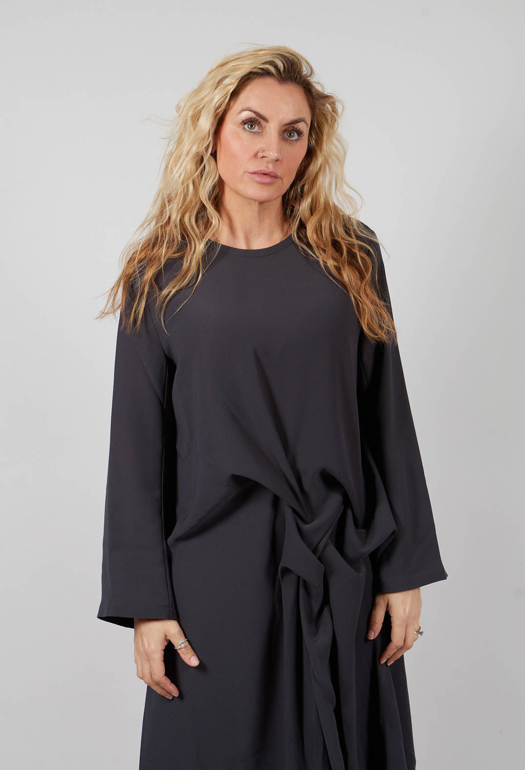 Full Length Dress in Grey Green