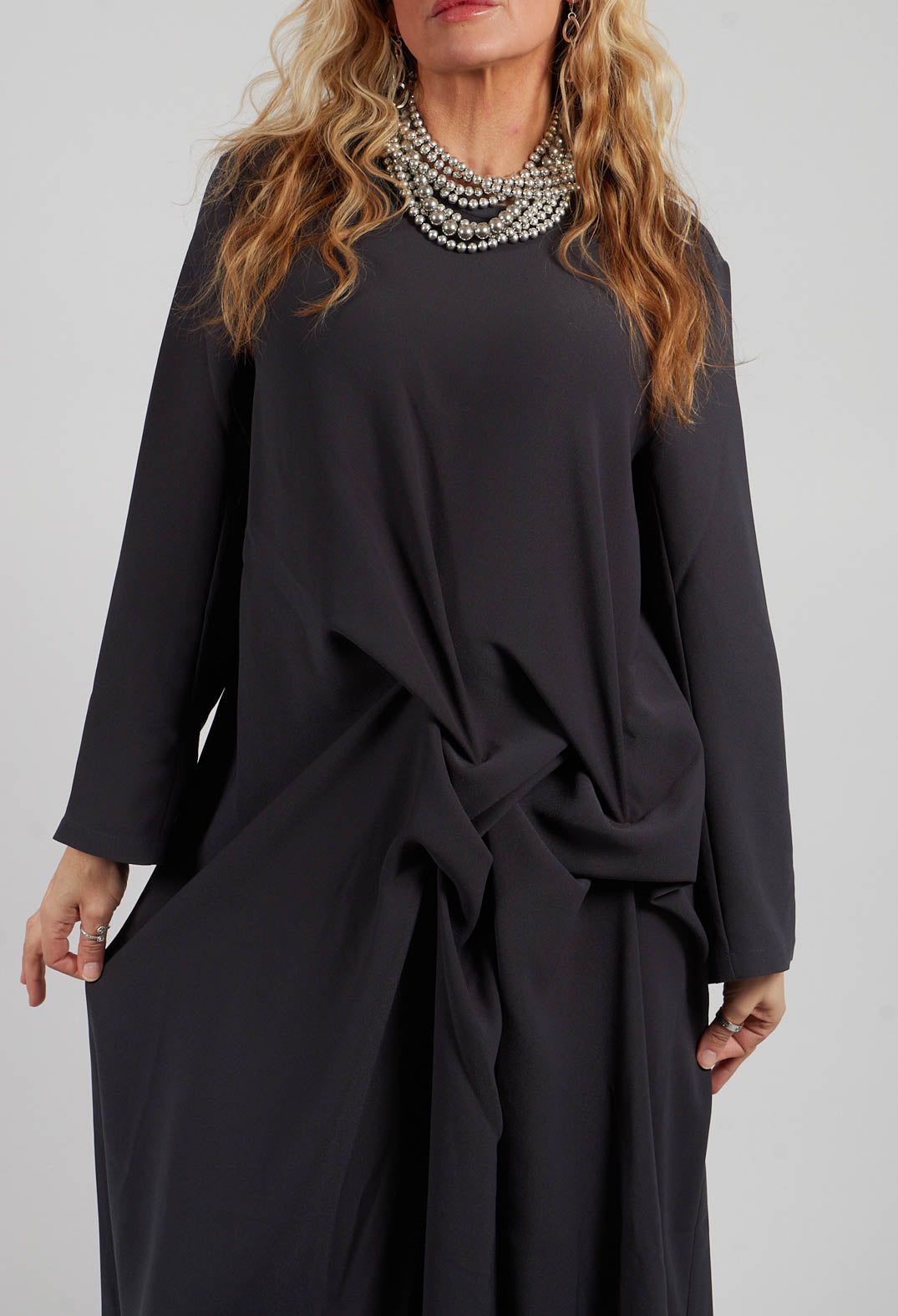 Full Length Dress in Grey Green