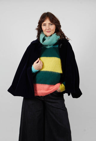 Velvet Jacket in Marine