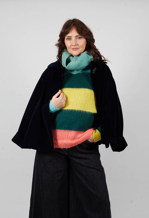 Velvet Jacket in Marine