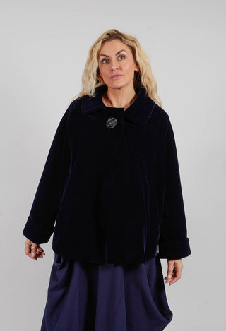 Velvet Jacket in Marine