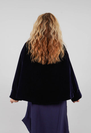 Velvet Jacket in Marine