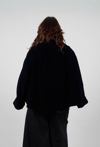 Velvet Jacket in Marine