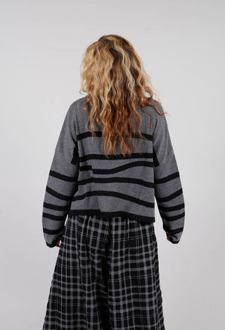 Striped Pullover in Anthra Base