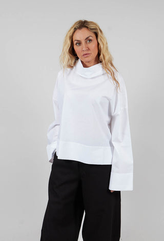 Roll Neck Shirt in White