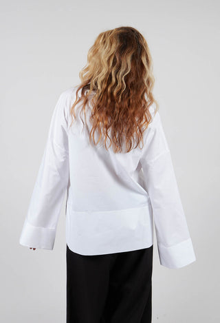 Roll Neck Shirt in White