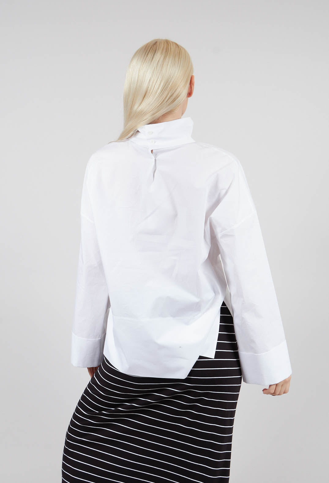 Roll Neck Top in White