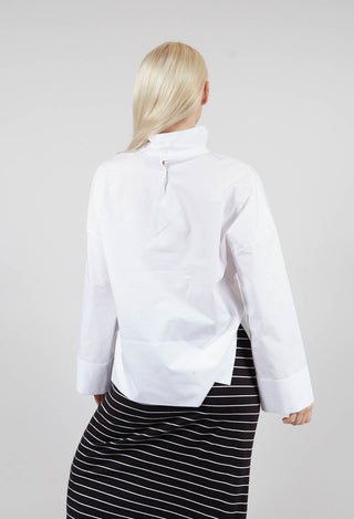 Roll Neck Shirt in White