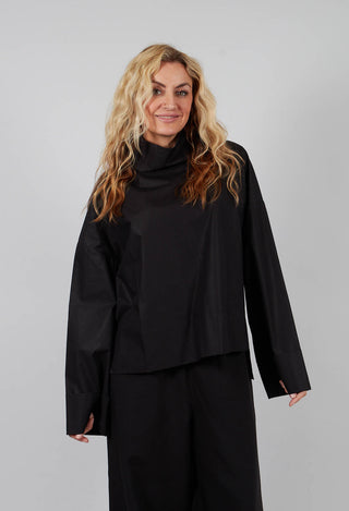 Roll Neck Shirt in Black