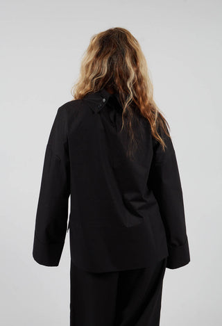 Roll Neck Shirt in Black