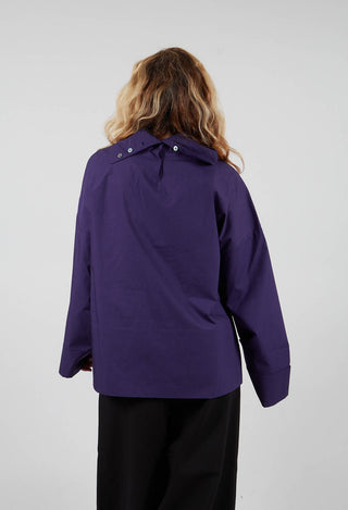Roll Neck Shirt in Cobalt