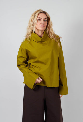 Roll Neck Shirt in Olive