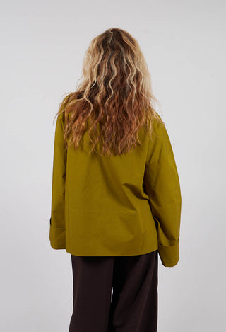 Roll Neck Shirt in Olive