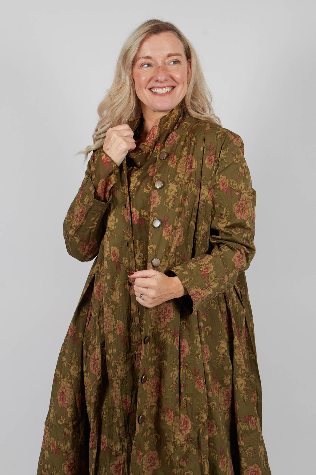 Tiago Coat in Popeline Mousse Fleure