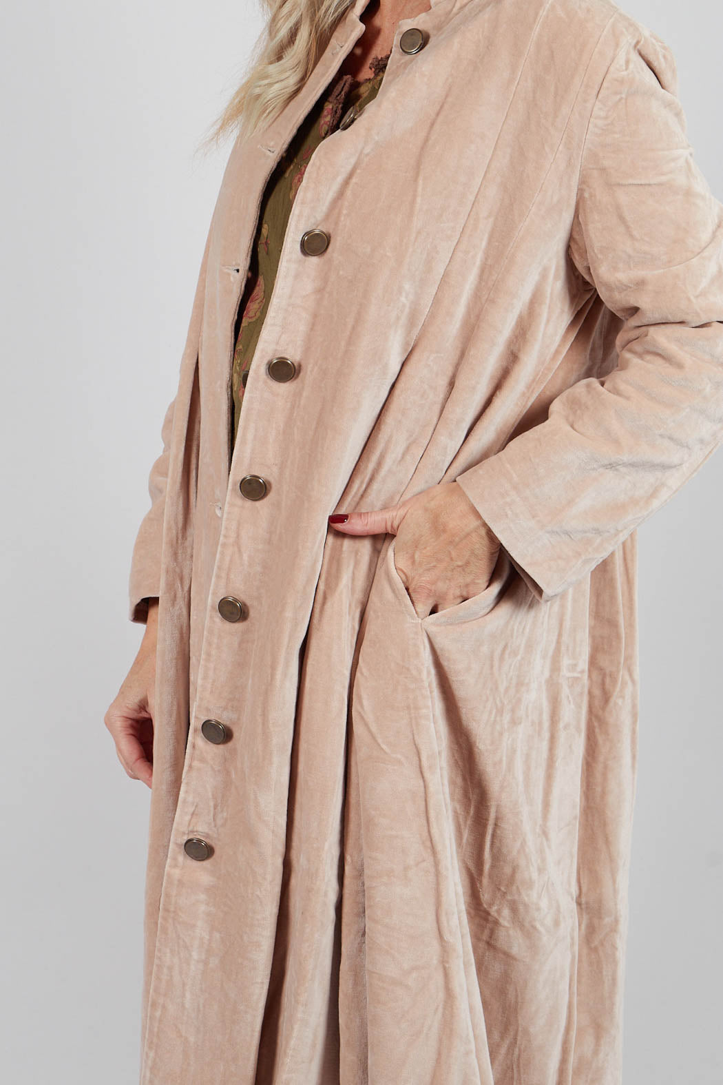 Tiago Coat in Popeline Ras Fleure