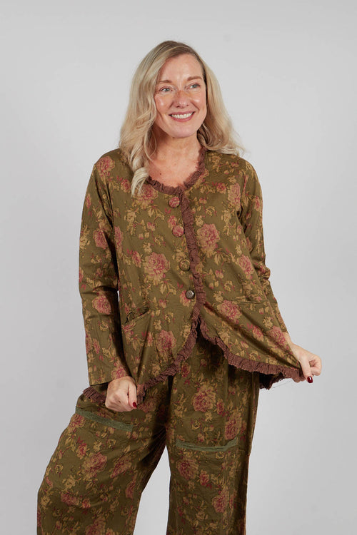 Clementine Jacket in Popeline Mousse Fleure