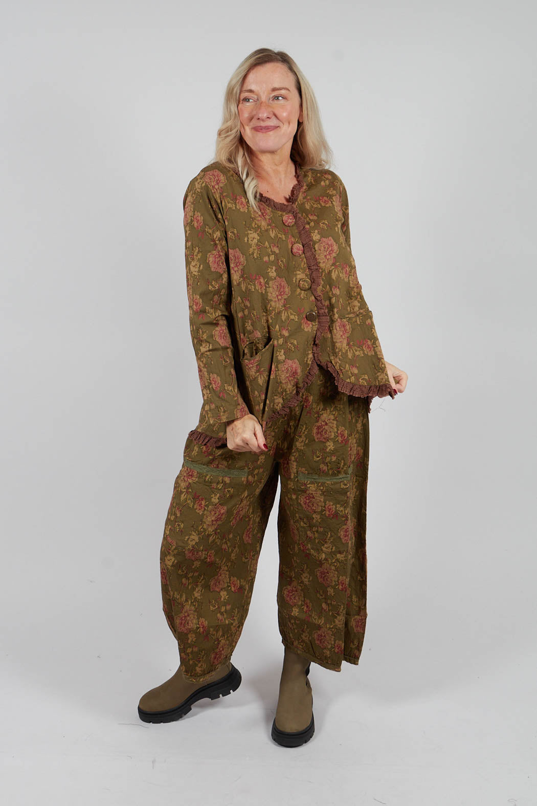 Clementine Jacket in Popeline Mousse Fleure