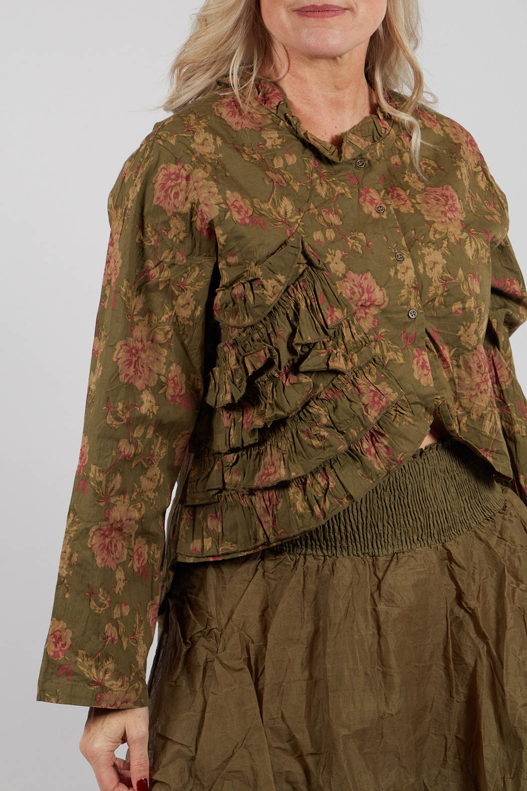 Liane Jacket in Popeline Mousse Fleure