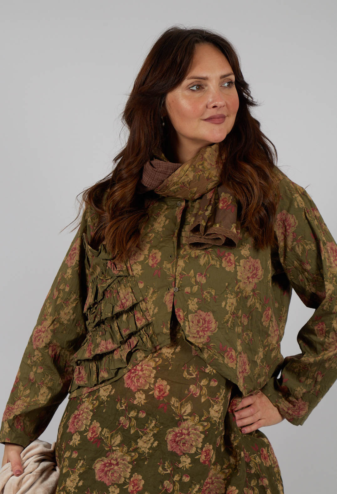 Liane Jacket in Popeline Mousse Fleure