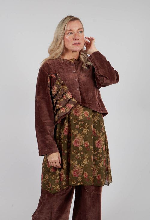 Liane Jacket in Velours Ras Bois de Rose