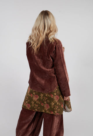 Liane Jacket in Velours Ras Bois de Rose
