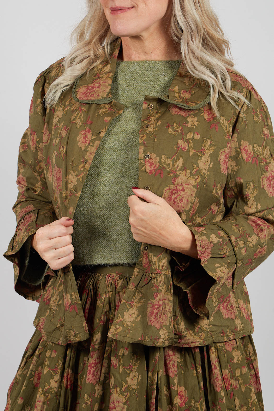 Mathis Jacket in Popeline Mousse Fleure