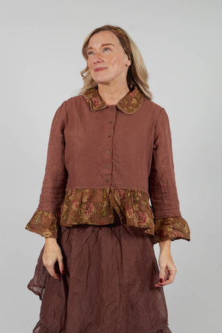 Mathis Jacket in Lin Bois de Rose