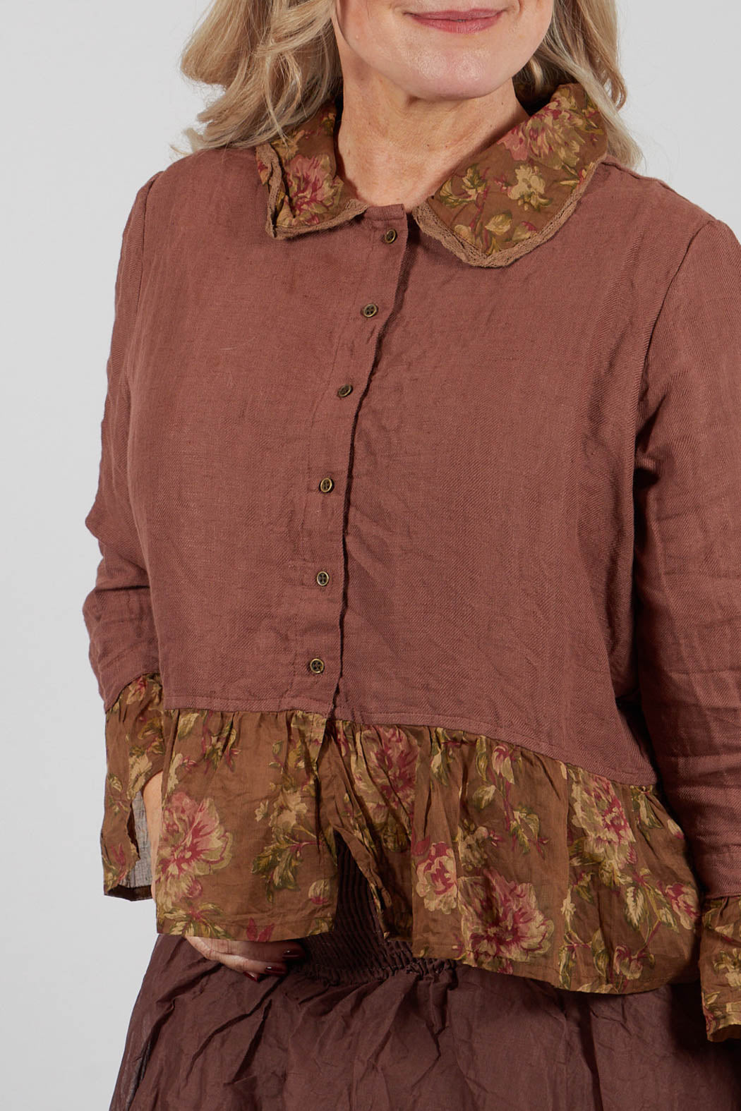 Mathis Jacket in Lin Bois de Rose