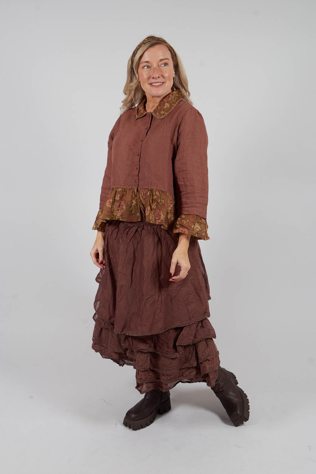 Mathis Jacket in Lin Bois de Rose