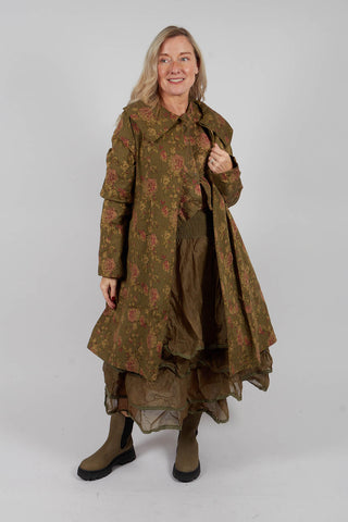 Loune Coat in Popeline Mousse Fleure