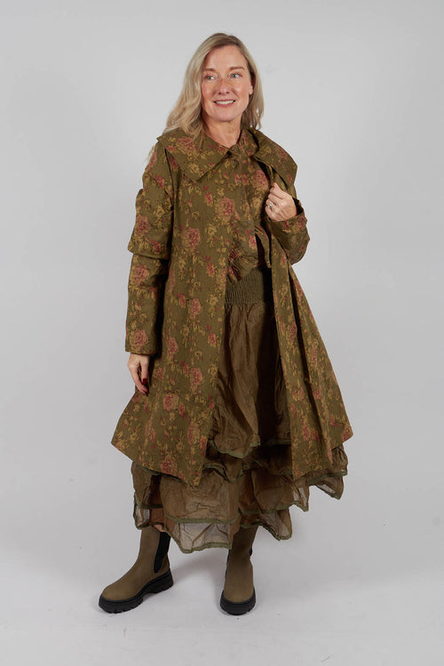 Loune Coat in Popeline Mousse Fleure