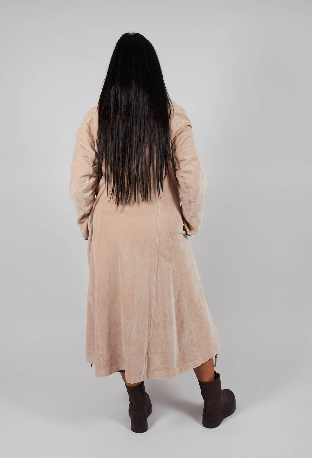 Ayden Coat in Velours Ras Rose