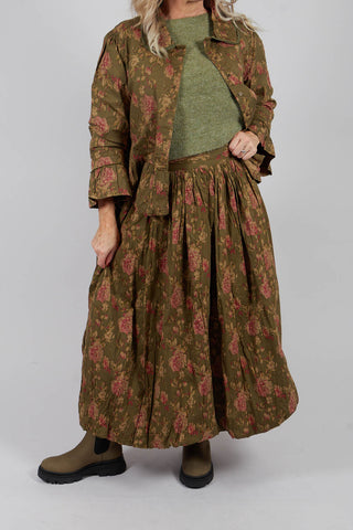 Soleil Skirt in Popeline Mousse Fleure