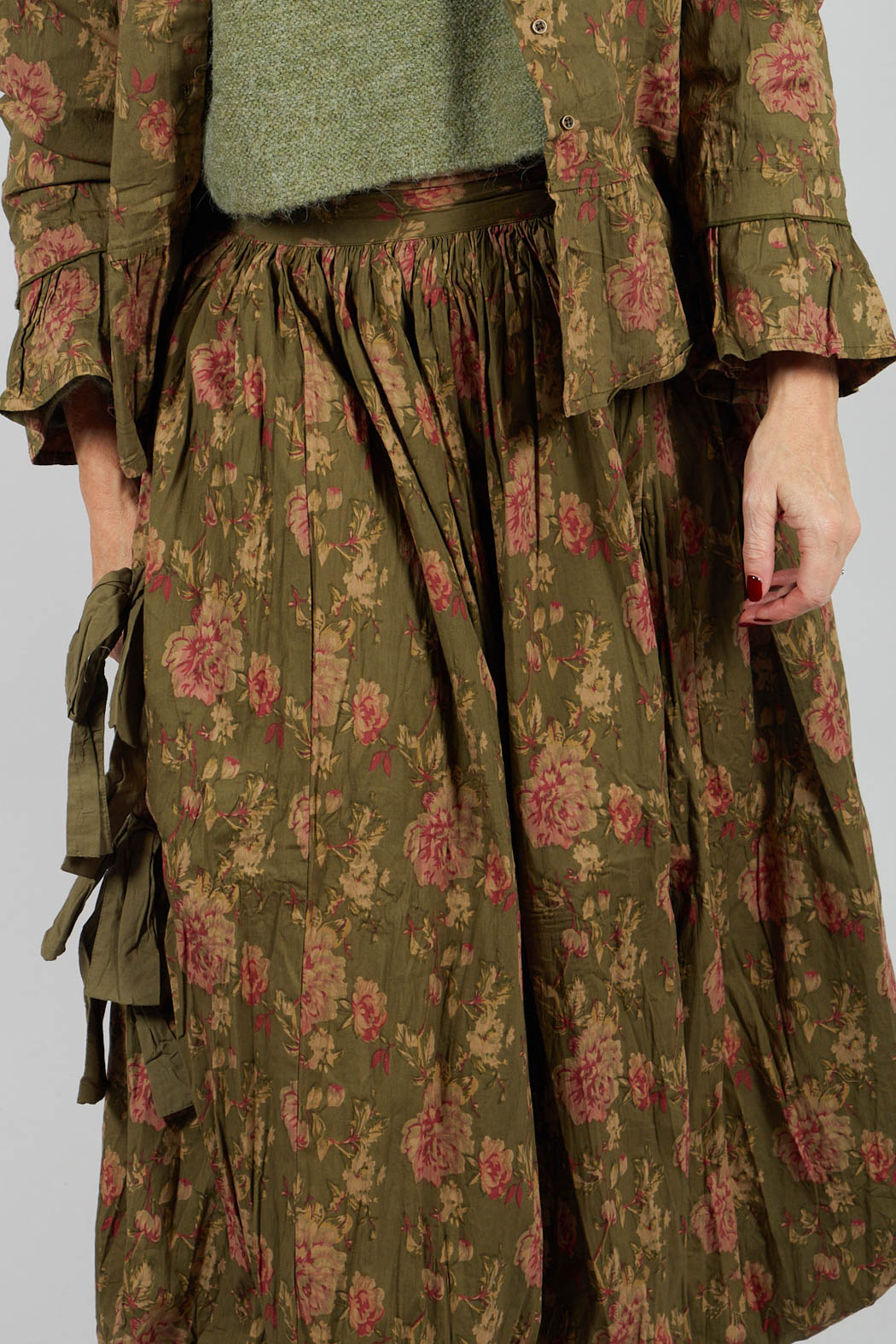 Soleil Skirt in Popeline Mousse Fleure