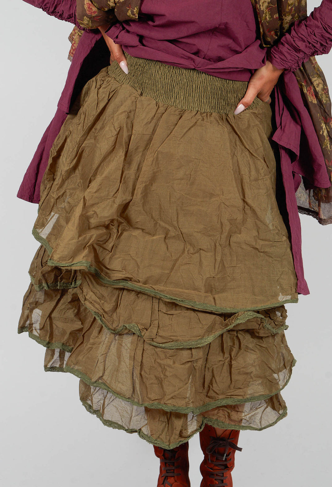 Madeleine Skirt in Organdy Mouse