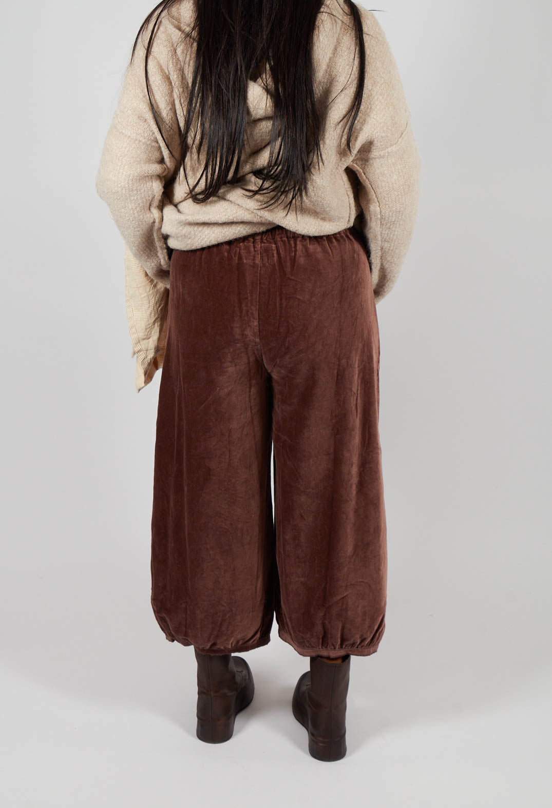 Gus Trousers in Velours Ras Bois de Rose